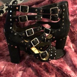 Sam Edelman silver studded heels